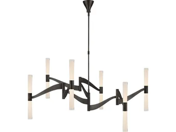 BRENTA GRANDE - Bronze and glass chandelier by Visual Comfort Europe - view 2